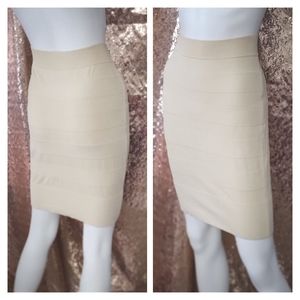 Alaia Bandage Skirt • Fitted Stretch • Pencil Midi • M